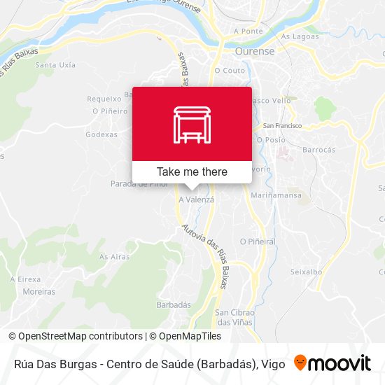 Rúa Das Burgas - Centro de Saúde (Barbadás) map