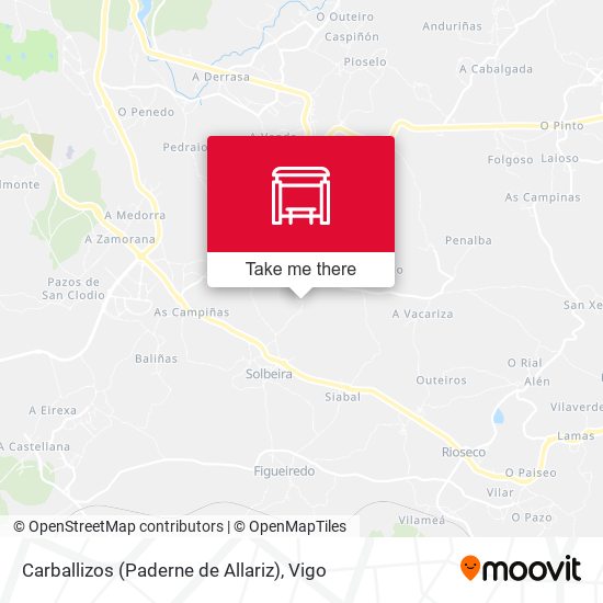 Carballizos (Paderne de Allariz) map