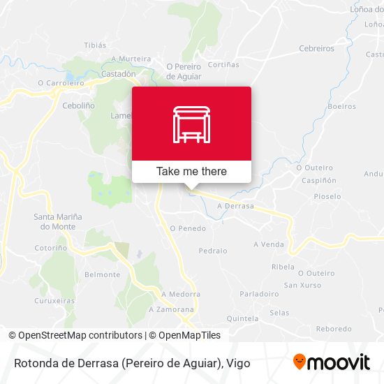 Rotonda de Derrasa (Pereiro de Aguiar) map