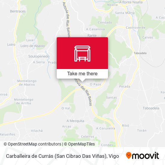 Carballeira de Currás (San Cibrao Das Viñas) map
