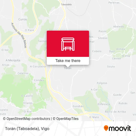 Torán (Taboadela) map