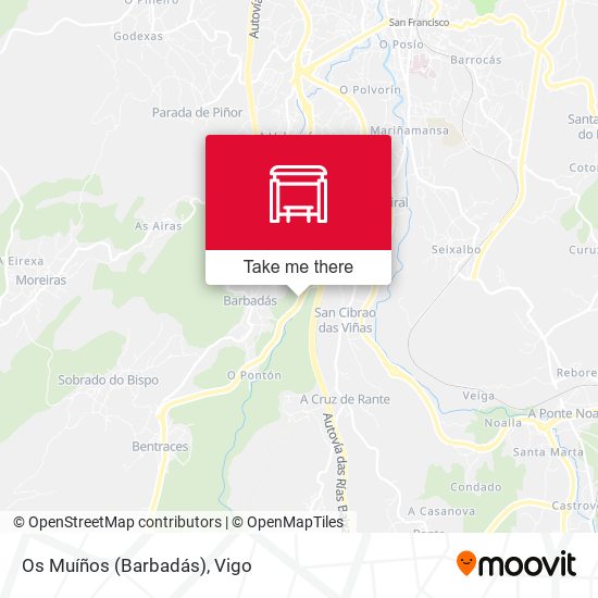 Os Muíños (Barbadás) map