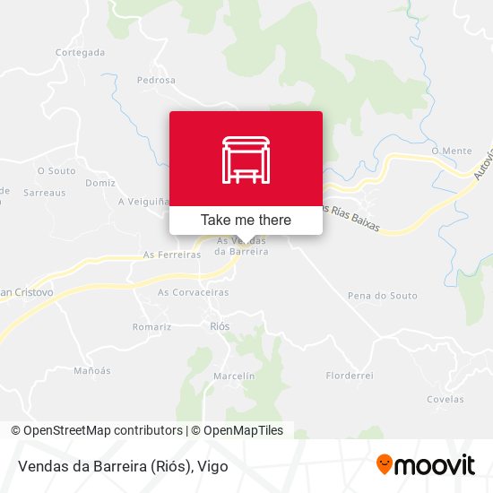 Vendas da Barreira (Riós) map