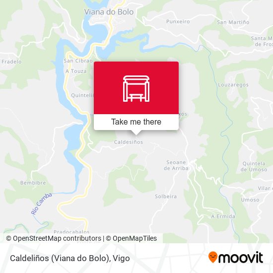 Caldeliños (Viana do Bolo) map