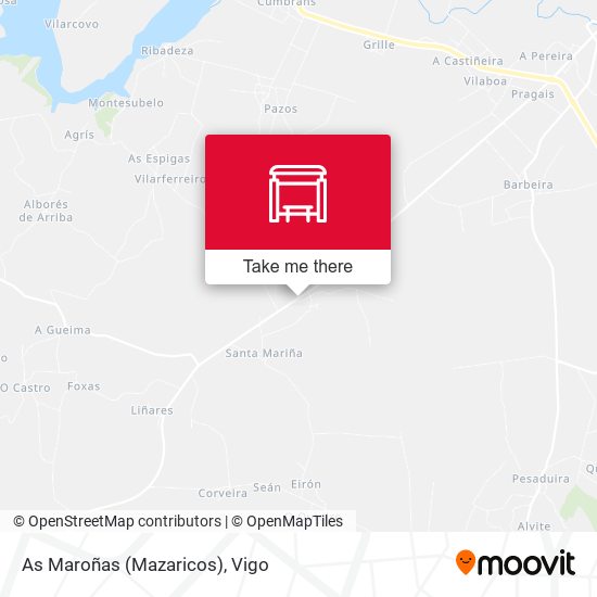 As Maroñas (Mazaricos) map