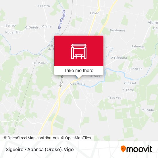 Sigüeiro - Abanca (Oroso) map