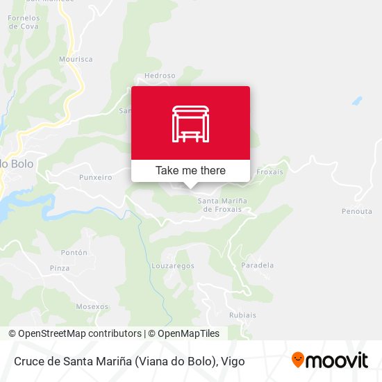 Cruce de Santa Mariña (Viana do Bolo) map