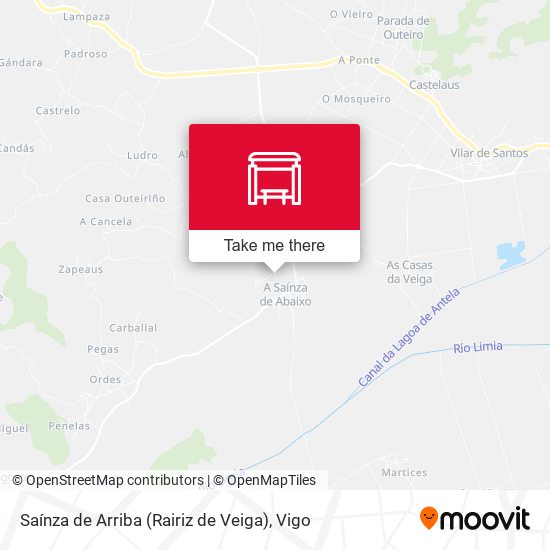 Saínza de Arriba (Rairiz de Veiga) map