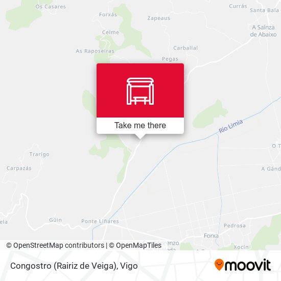 Congostro (Rairiz de Veiga) map