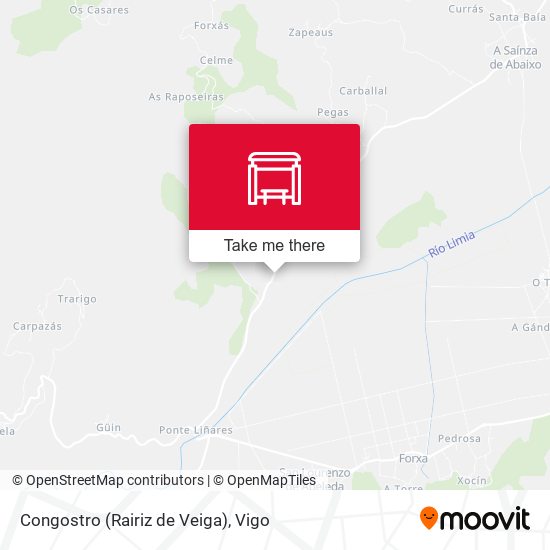 Congostro (Rairiz de Veiga) map