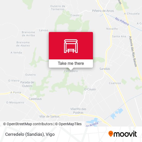 Cerredelo (Sandiás) map