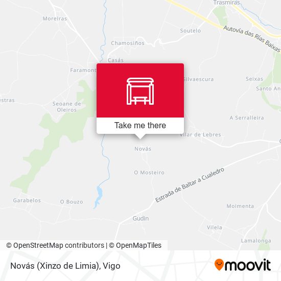 Novás (Xinzo de Limia) map