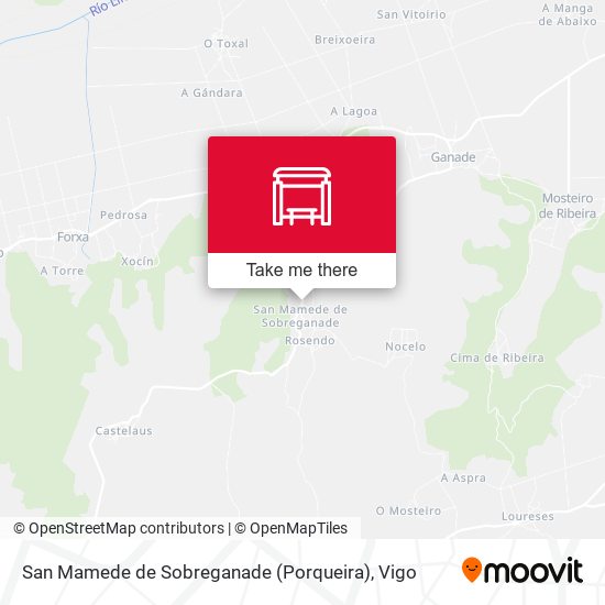 San Mamede de Sobreganade (Porqueira) map