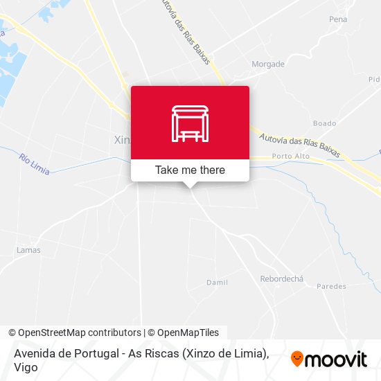 Avenida de Portugal - As Riscas (Xinzo de Limia) map