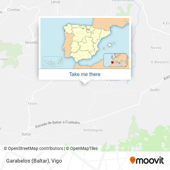 Garabelos (Baltar) map