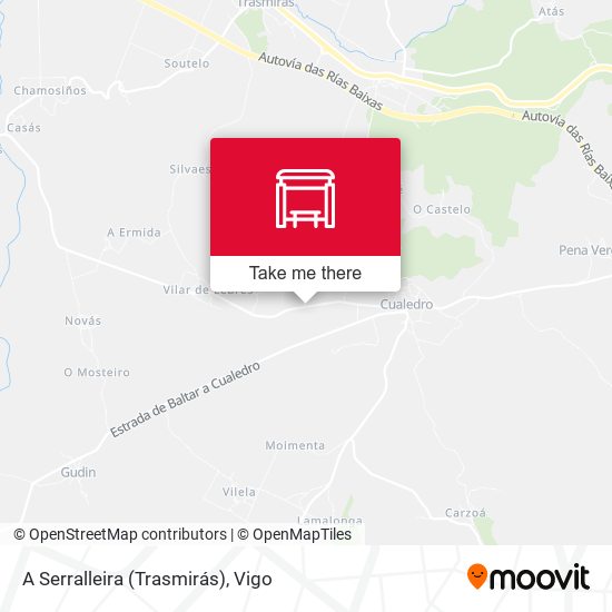 A Serralleira (Trasmirás) map