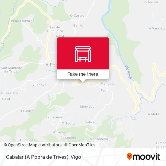 Cabalar (A Pobra de Trives) map