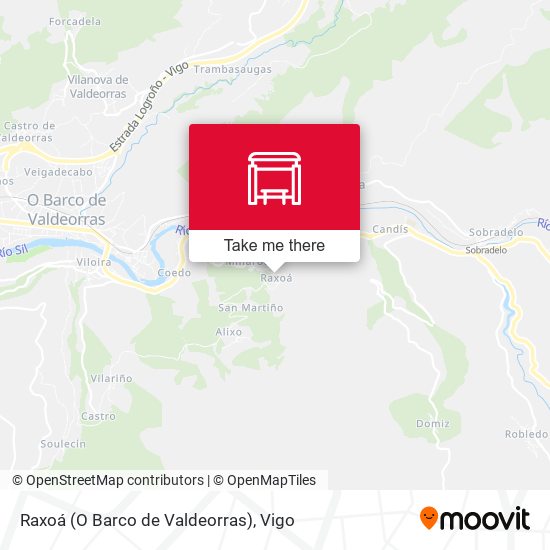 Raxoá (O Barco de Valdeorras) map