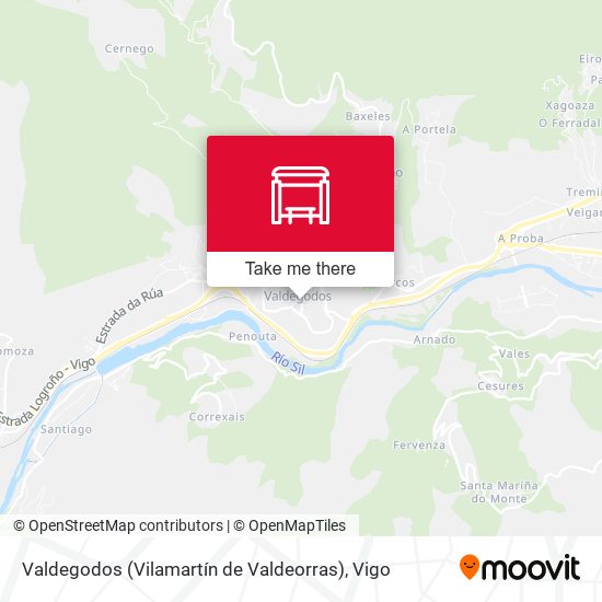 Valdegodos (Vilamartín de Valdeorras) map