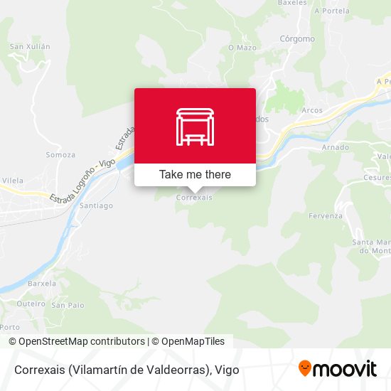 Correxais (Vilamartín de Valdeorras) map