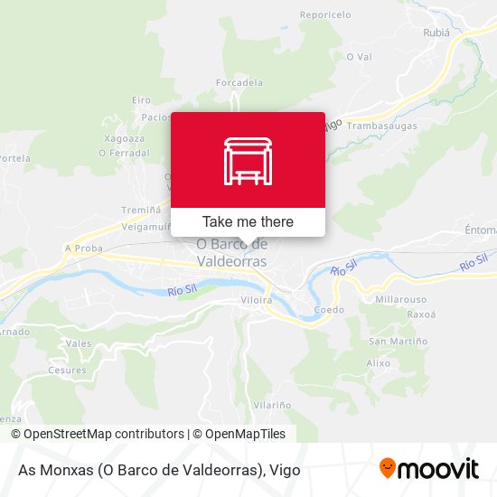 As Monxas (O Barco de Valdeorras) map