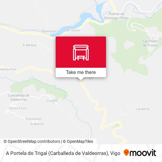 A Portela do Trigal (Carballeda de Valdeorras) map