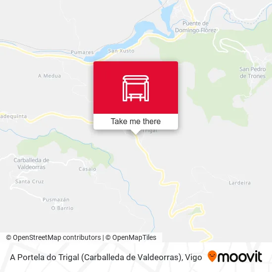 A Portela do Trigal (Carballeda de Valdeorras) map