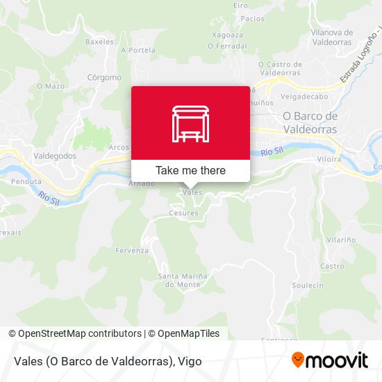 Vales (O Barco de Valdeorras) map