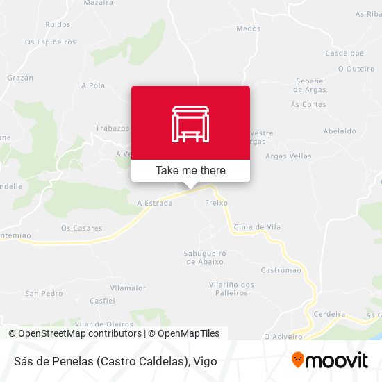 Sás de Penelas (Castro Caldelas) map