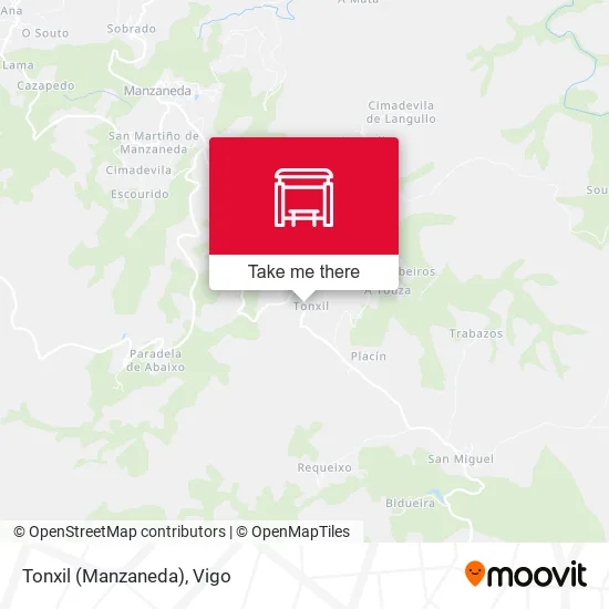 Tonxil (Manzaneda) map