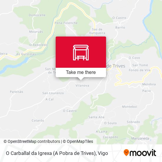 O Carballal da Igrexa (A Pobra de Trives) map