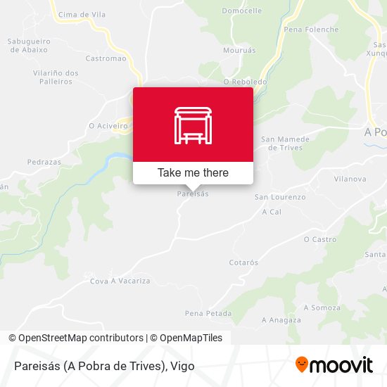 Pareisás (A Pobra de Trives) map