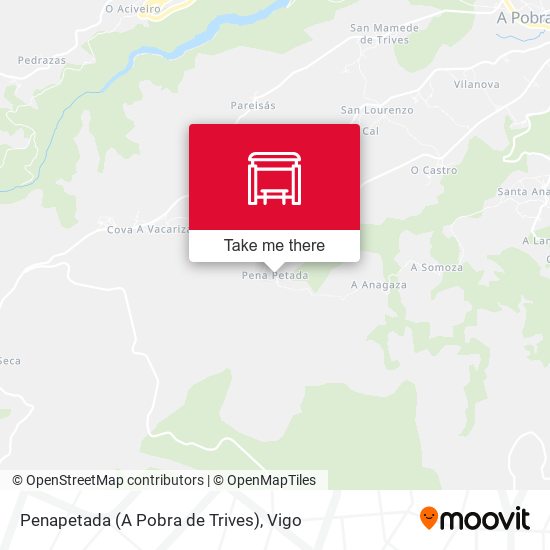 Penapetada (A Pobra de Trives) map