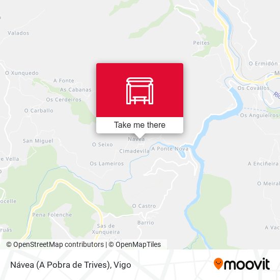 Návea (A Pobra de Trives) map