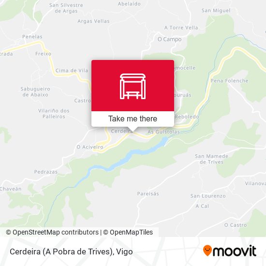 Cerdeira (A Pobra de Trives) map