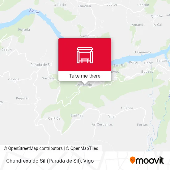 Chandrexa do Sil (Parada de Sil) map