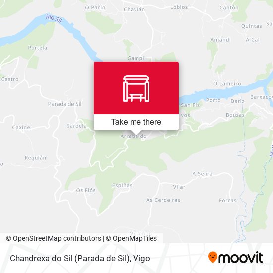 Chandrexa do Sil (Parada de Sil) map