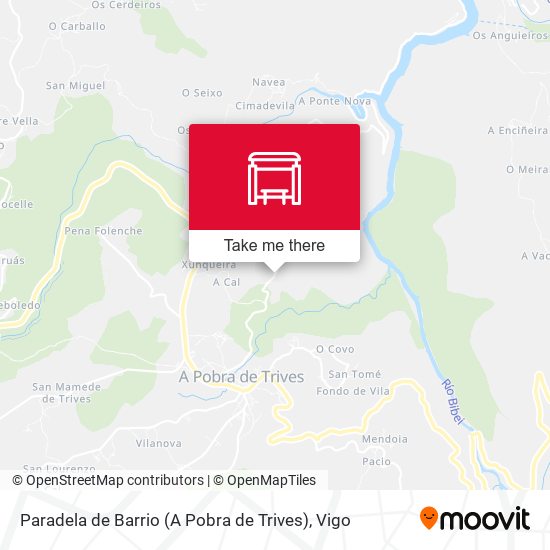 Paradela de Barrio (A Pobra de Trives) map
