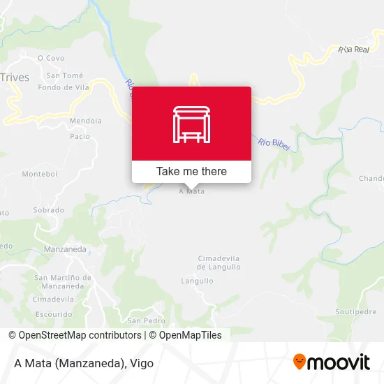 A Mata (Manzaneda) map