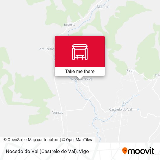 Nocedo do Val (Castrelo do Val) map