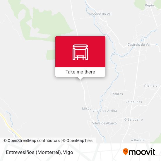 Entrevesiños (Monterrei) map