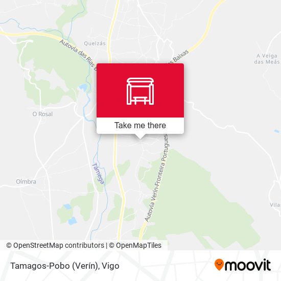 Tamagos-Pobo (Verín) map