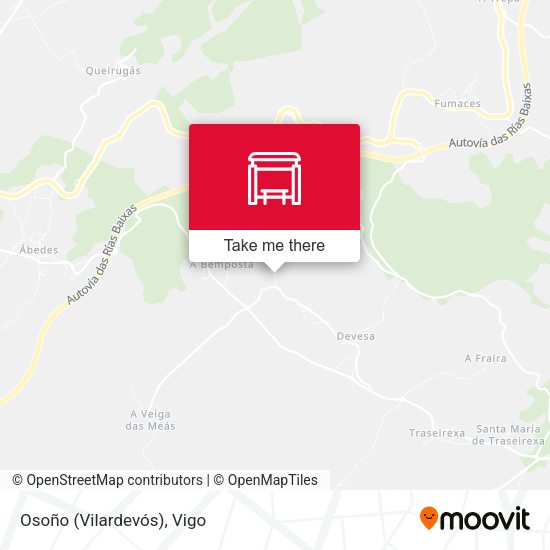 Osoño (Vilardevós) map