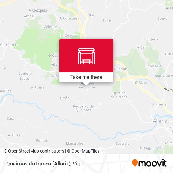 Queiroás da Igrexa (Allariz) map