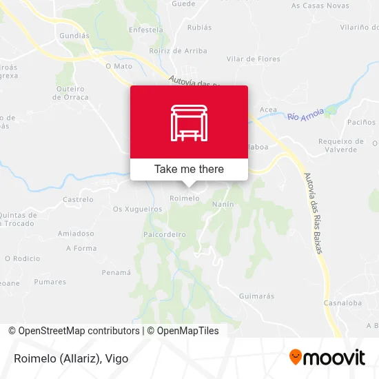 Roimelo (Allariz) map