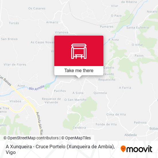 A Xunqueira - Cruce Portelo (Xunqueira de Ambía) map