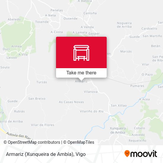 Armariz (Xunqueira de Ambía) map