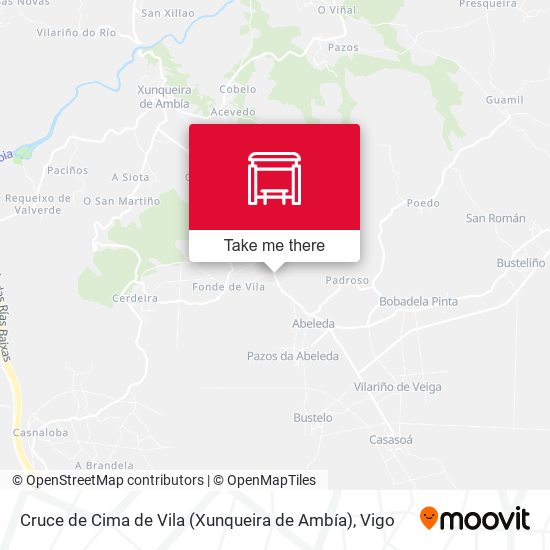 Cruce de Cima de Vila (Xunqueira de Ambía) map