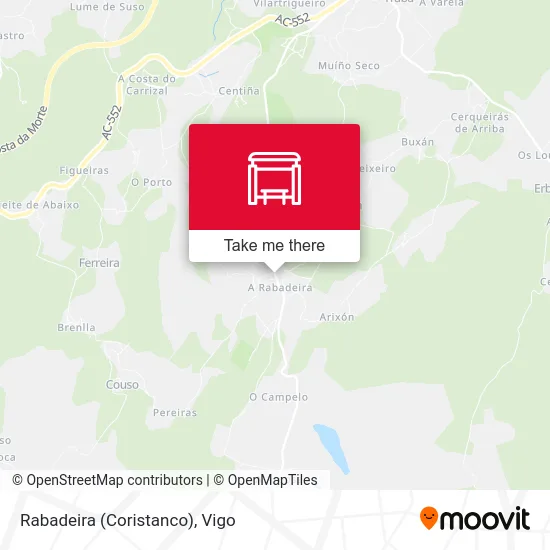 Rabadeira (Coristanco) map