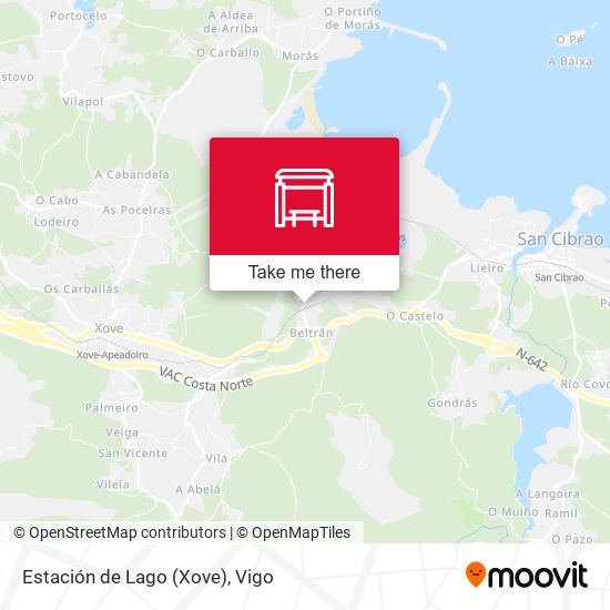 Estación de Lago (Xove) map